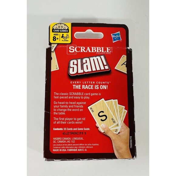 Scrabble Slam! Crossword Card Game Hasbro Gaming Family Night 2-4 players Fun - Picture 2 of 6